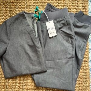 Figs Gray Track Pants with Jogger Style